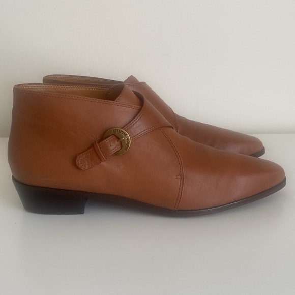 Etienne Aigner Vintage Women’s Monk Strap Leather Ankle Boots Size 8.5 Brown - Picture 3 of 16